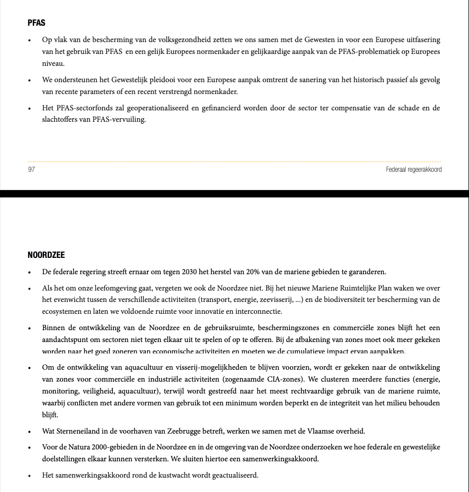 Regeerakkoord Arizona PFAS