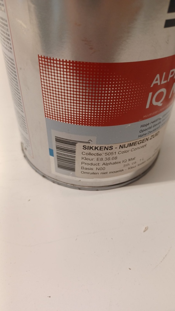 Sikkens Alphatex IQ Mat - (5051 E8.38.68) ean_label