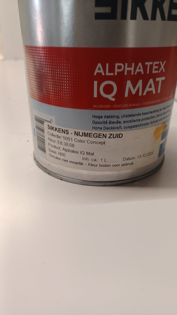 Sikkens Alphatex IQ Mat - (5051 E8.38.68) label2