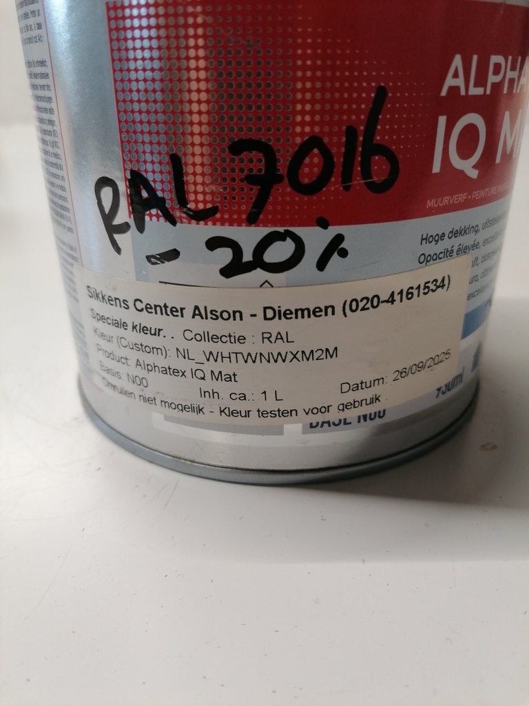 Sikkens Alphatex IQ Mat label2