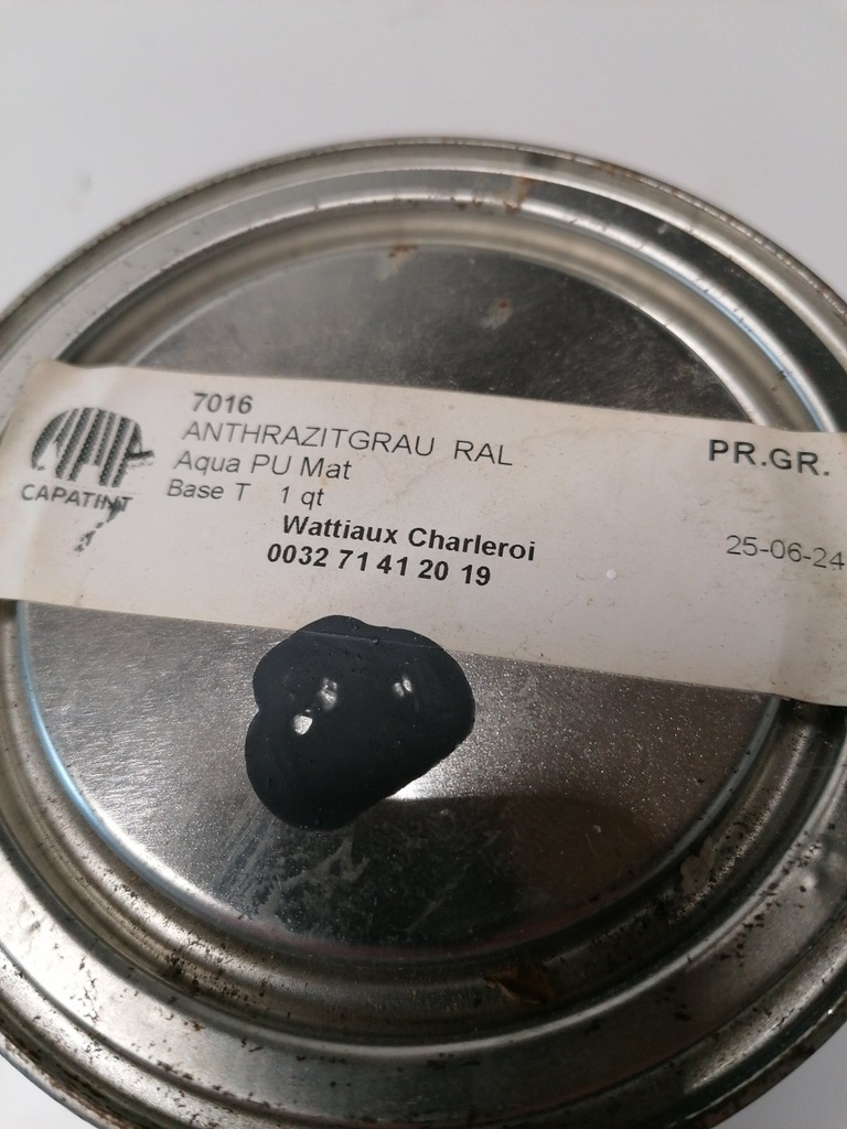 Caparol Capacryl Aqua PU Mat - Anthrazitgrau (RAL 7016) label2