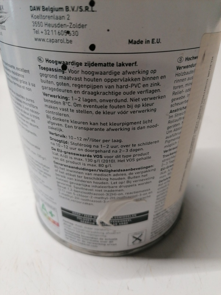 Caparol Capacryl Aqua PU Satin - GRANIT 10 (3D 3800) extra