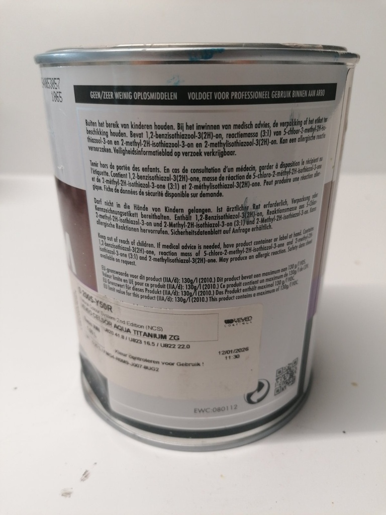 Veveo Celsor Aqua Titanium ZG - (NCS S 2005-Y50R) label3