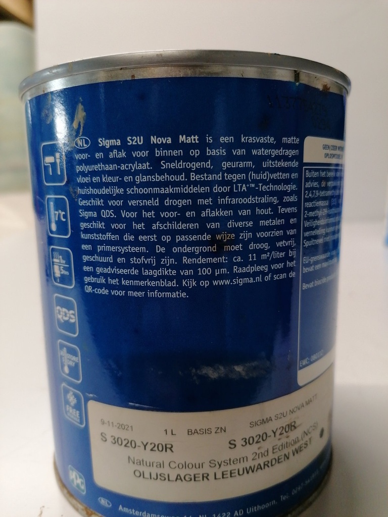 Sigma Coatings S2U Nova Matt - (NCS S 3020-Y20R) extra
