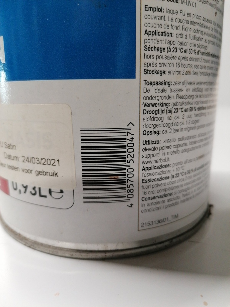 Herbol Herbolux Aqua PU Satin - Mahoniebruin (RAL 8016) ean_label