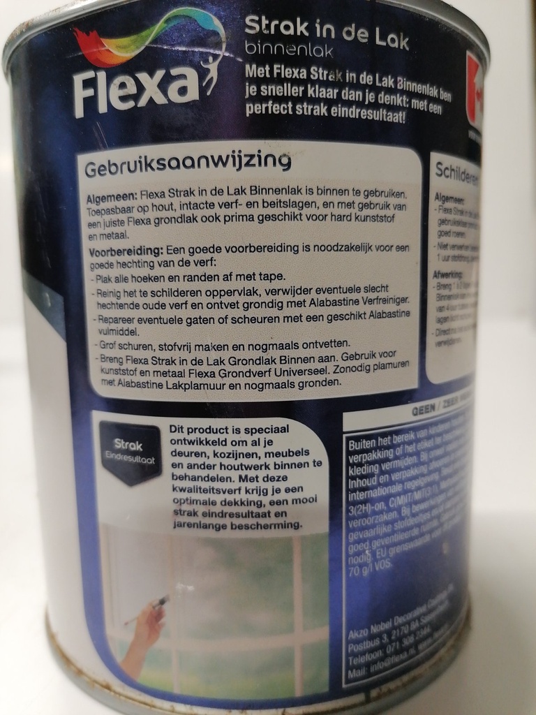 Flexa Strak in de Lak Binnenlak Zijdeglans - Zwart label2