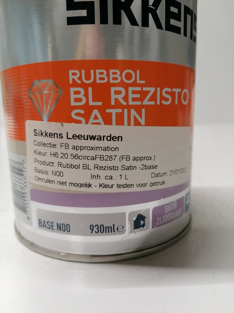 Sikkens Rubbol BL Rezisto Satin - (FB approximation H6.20.56 circa FB287) label2