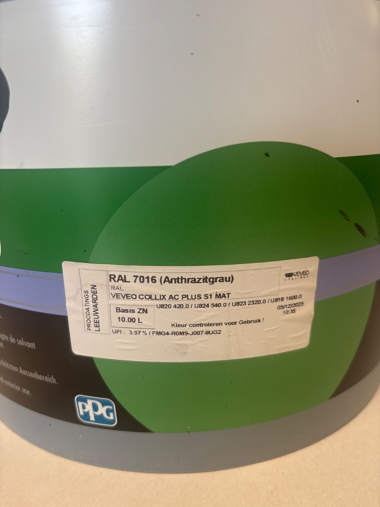 Veveo Collix AC Plus S1 Mat - Anthrazitgrau (RAL 7016) label2