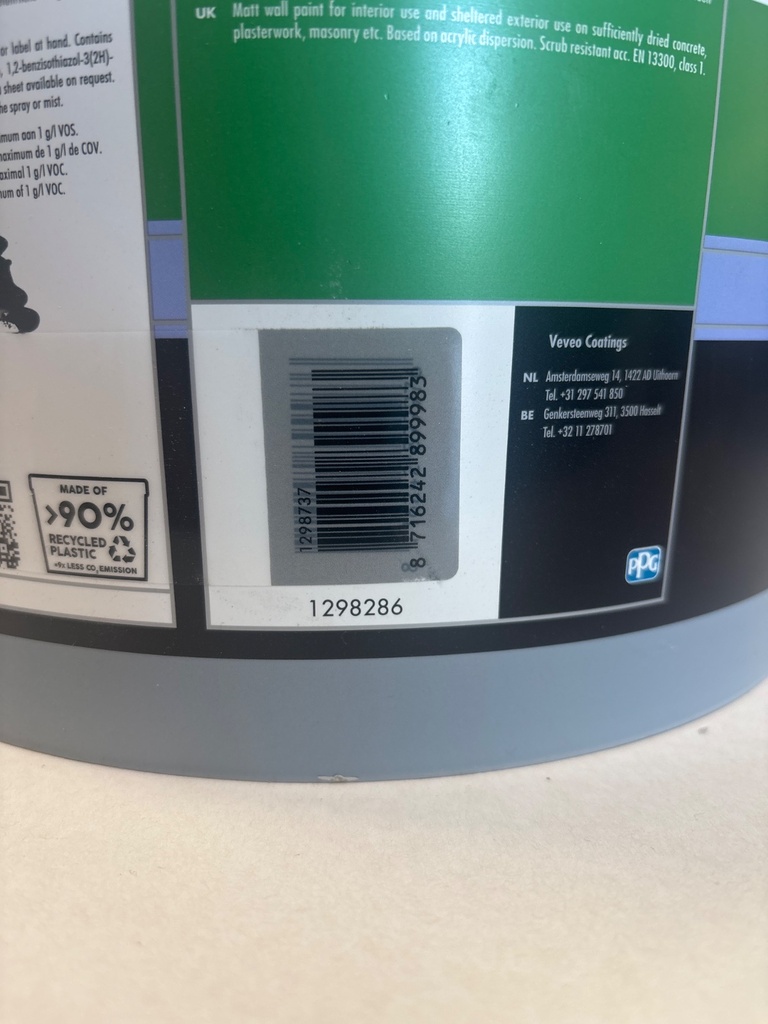 Veveo Collix AC Plus S1 Mat - Anthrazitgrau (RAL 7016) ean_label