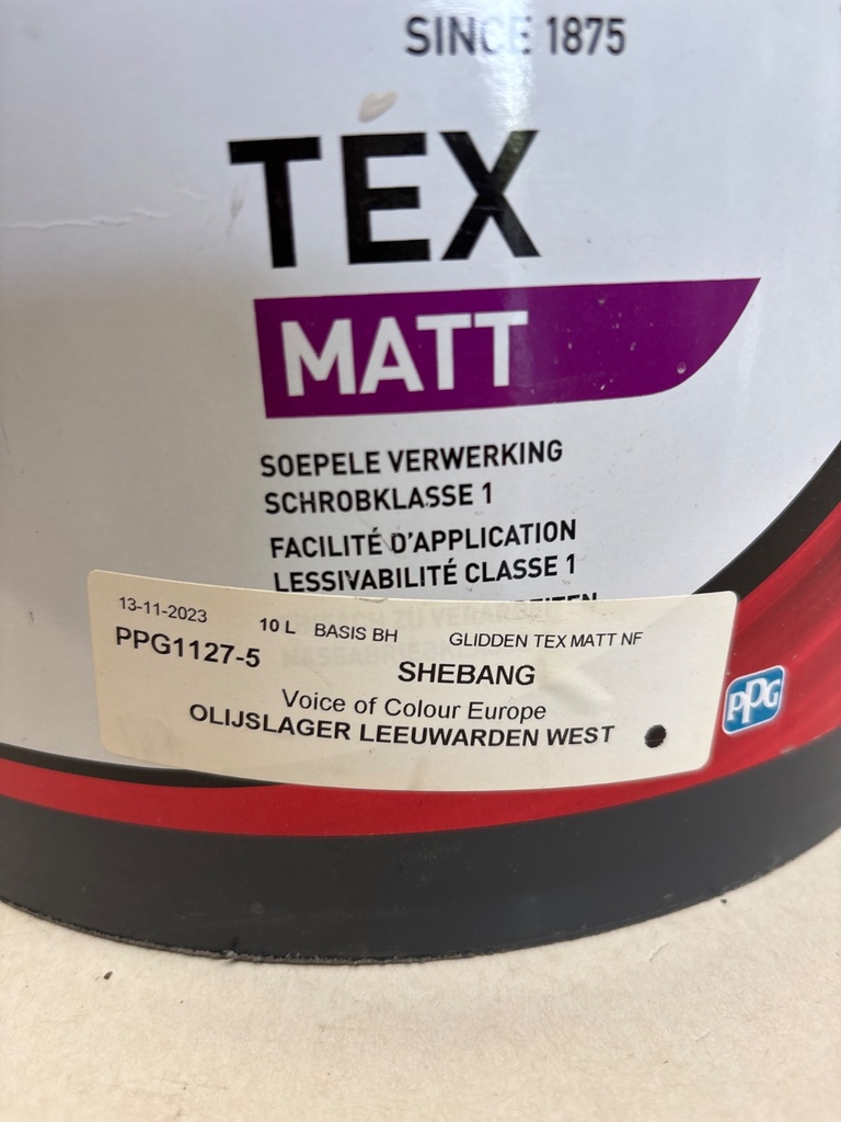 Glidden Professional TEX Matt - SHEBANG (PPG1127-5) label2