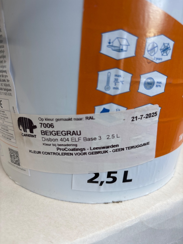 Disbon (Caparol) Disbon 404 ELF 1K-Acryl-Bodensiegel - Beigegrau (RAL 7006) label2