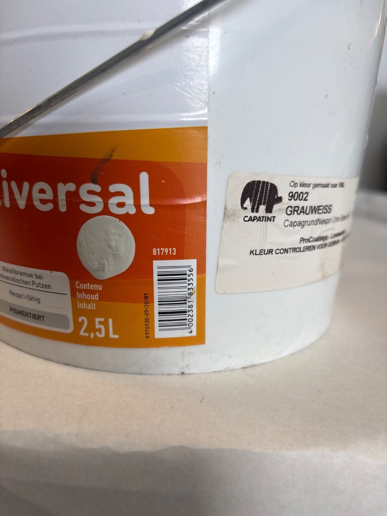 Caparol CapaGrund Universal - GRAUWEISS (RAL 9002) ean_label