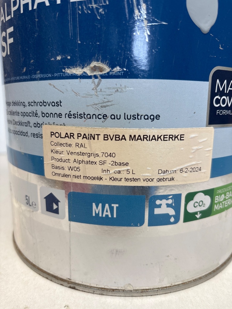Sikkens Alphatex SF - Venstergrijs (RAL 7040) label2