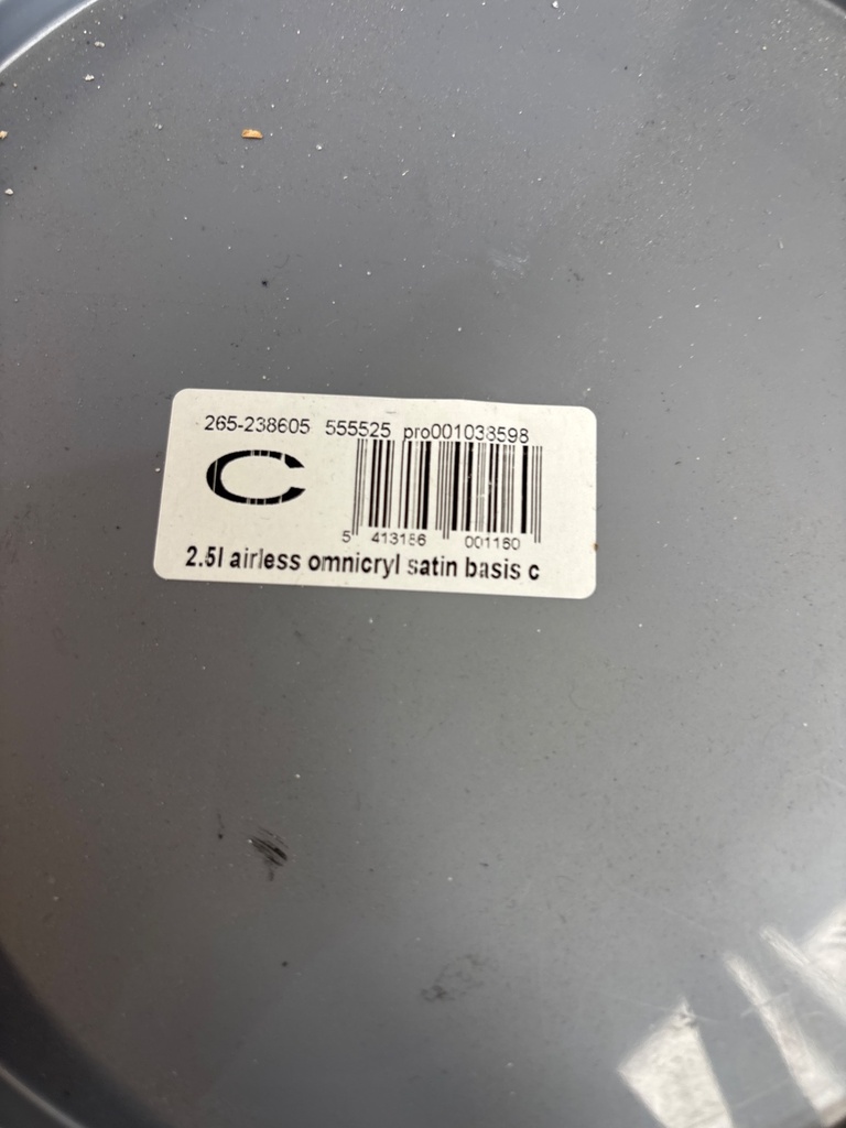 Boss Paints Airless Omnicryl Satin - Gitzwart (RAL 9005) ean_label