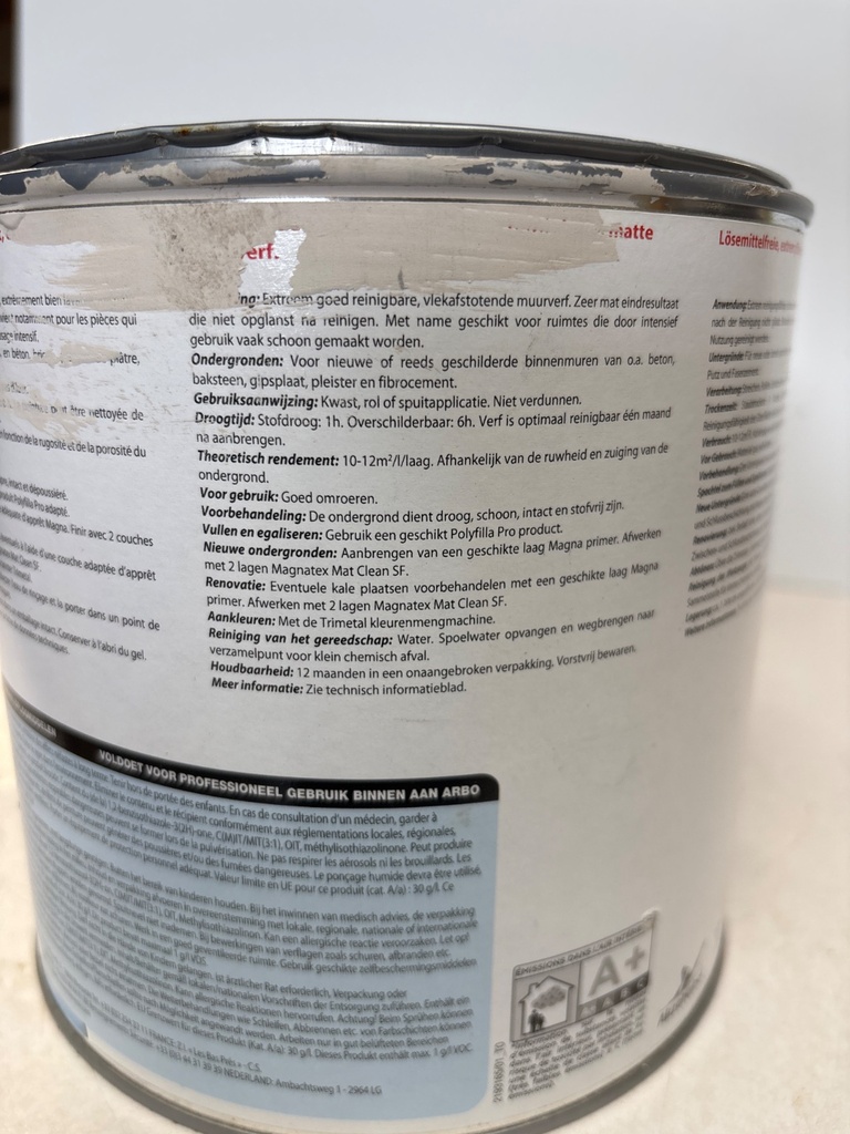 Trimetal Magnatex Mat Clean SF - (Color Concept F2.05.75) back