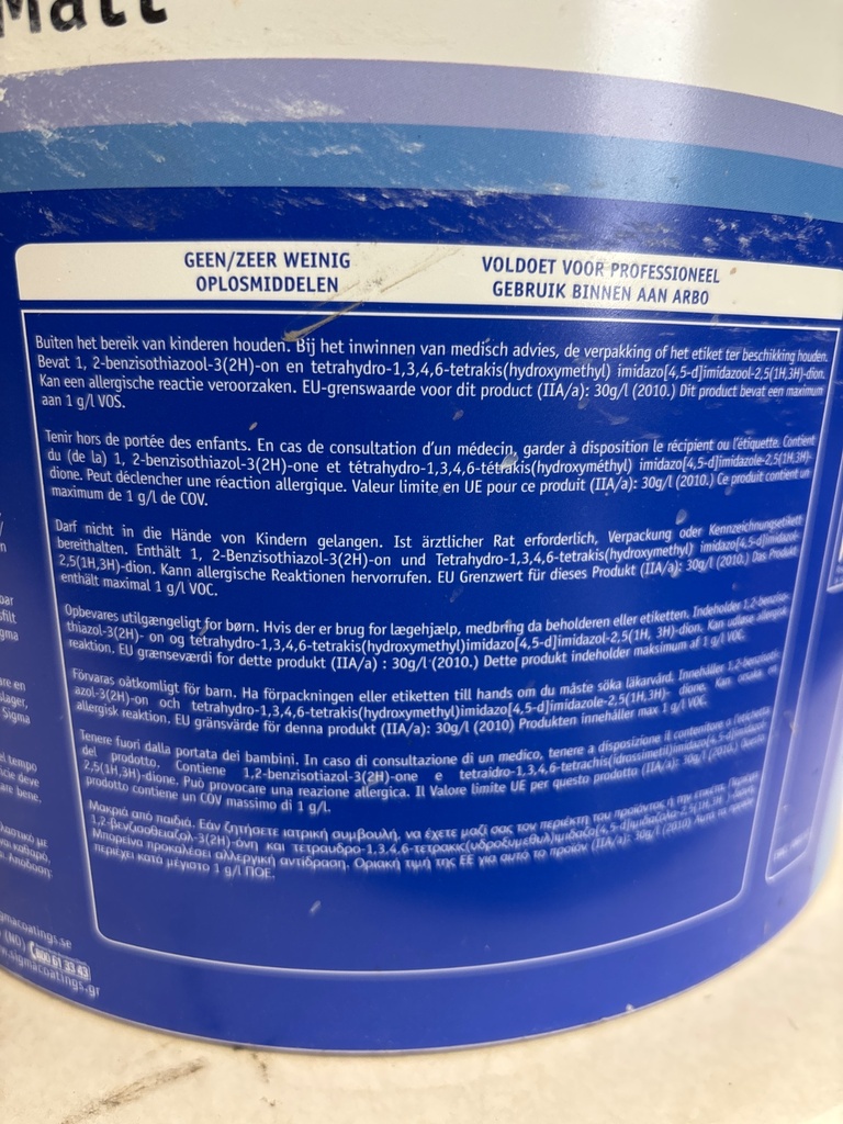 Sigma Coatings Sigmatex Superlatex Matt - (NCS S 2010-B10G) back