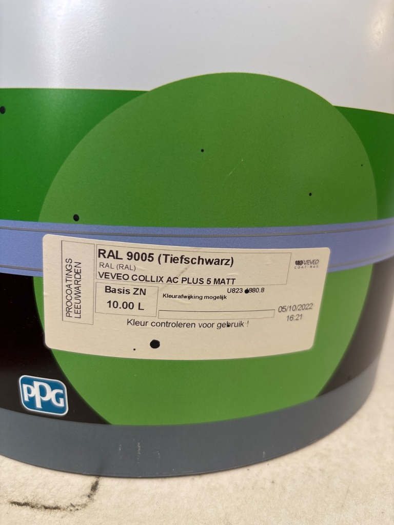 Veveo Collix AC Plus 5 Matt - Tiefschwarz (RAL 9005) label2