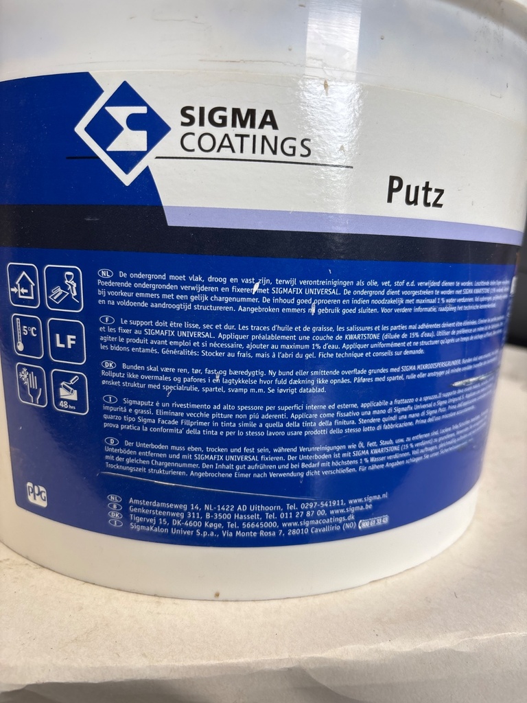 Sigma Coatings Putz 1mm Matt - wit - blanc - hvid back