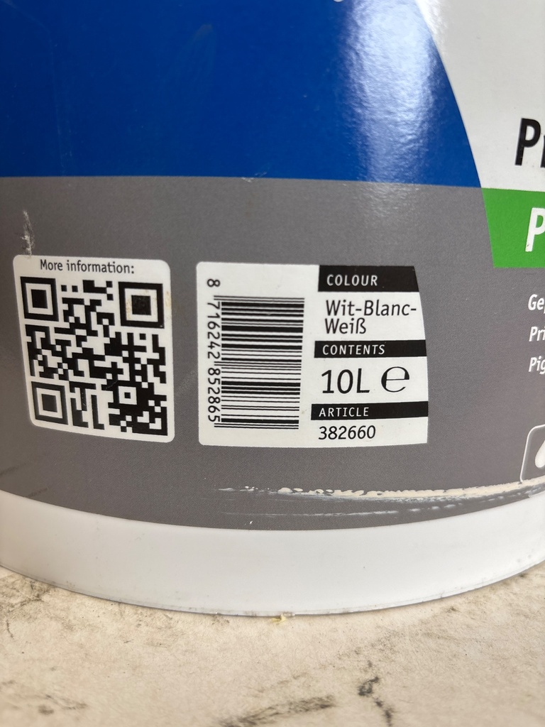 Sigma Coatings ProjectPrim Primer - (NCS S 1005-Y40R) ean_label