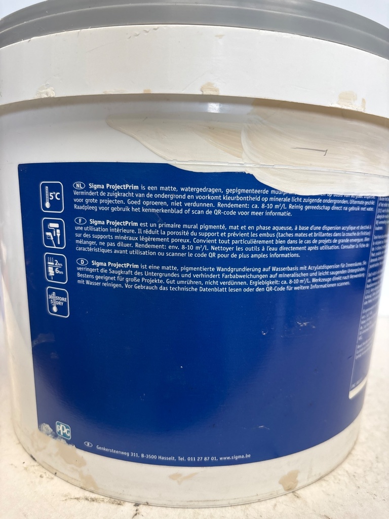 Sigma Coatings ProjectPrim Primer - (NCS S 1005-Y40R) back