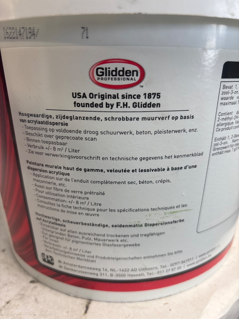 Glidden Professional TEX SATIN - Citroengras (0546-G57Y) back