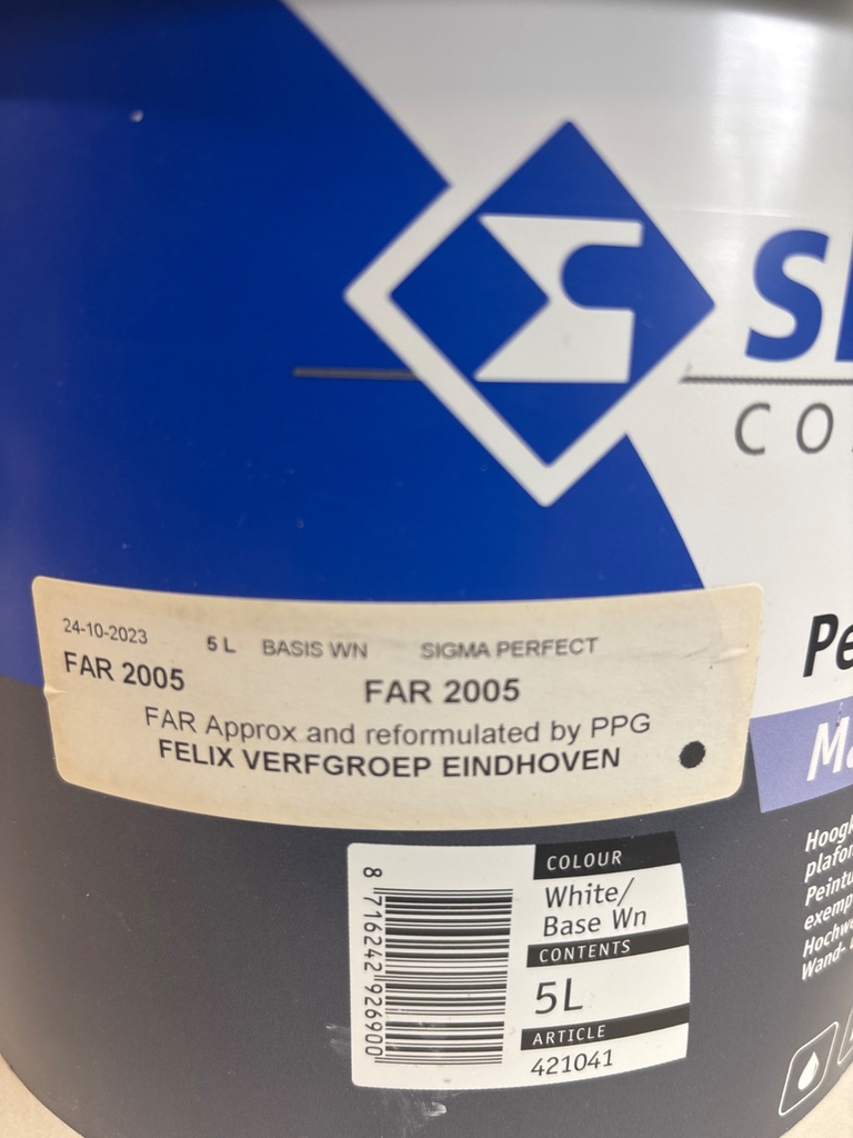 Sigma Coatings Sigma Perfect Matt - FAR 2005 (FAR 2005) label2