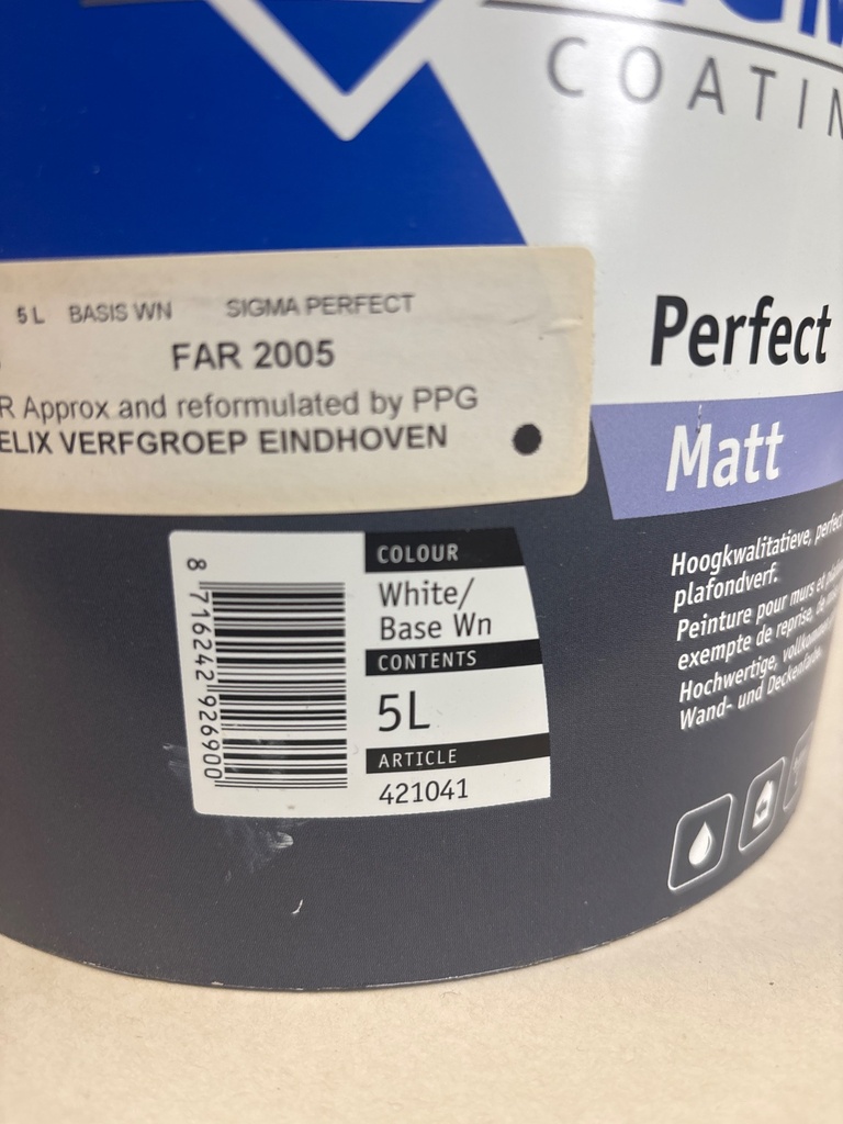 Sigma Coatings Sigma Perfect Matt - FAR 2005 (FAR 2005) ean_label