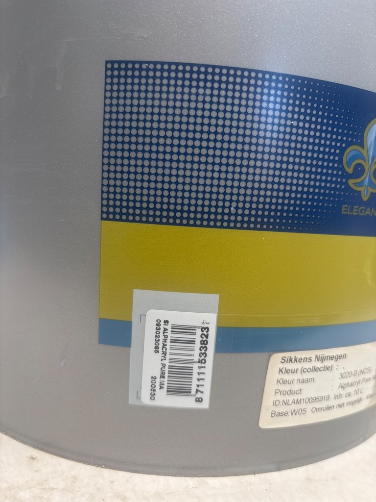 Sikkens Alphacryl Pure Mat SF - New - (NCS 3020-B) ean_label