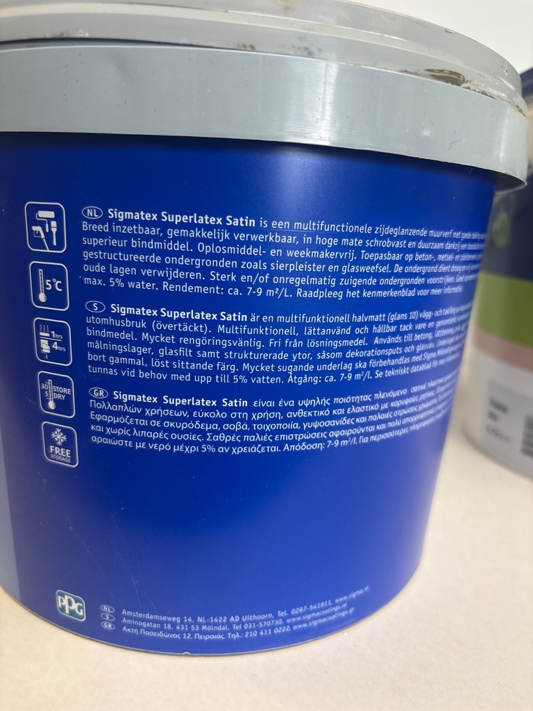 Sigma Coatings Sigmatex Superlatex Satin - Bruingrijs (RAL 7013) back