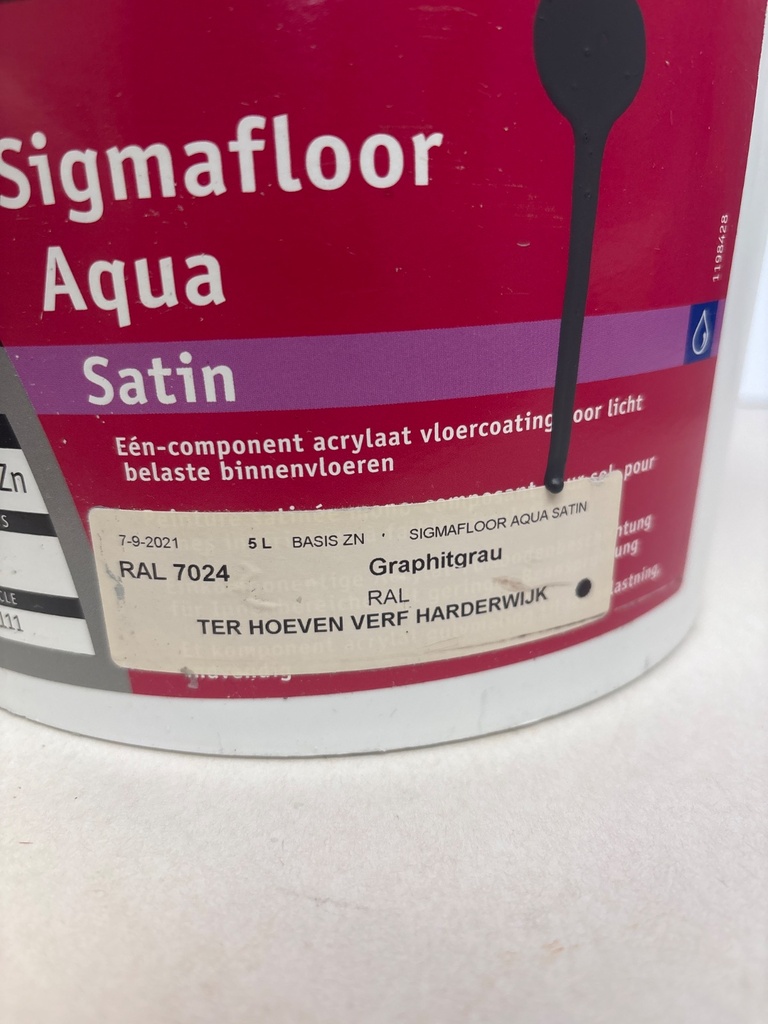 Sigma Coatings Sigmafloor Aqua Satin - Graphitgrau (RAL 7024) label2