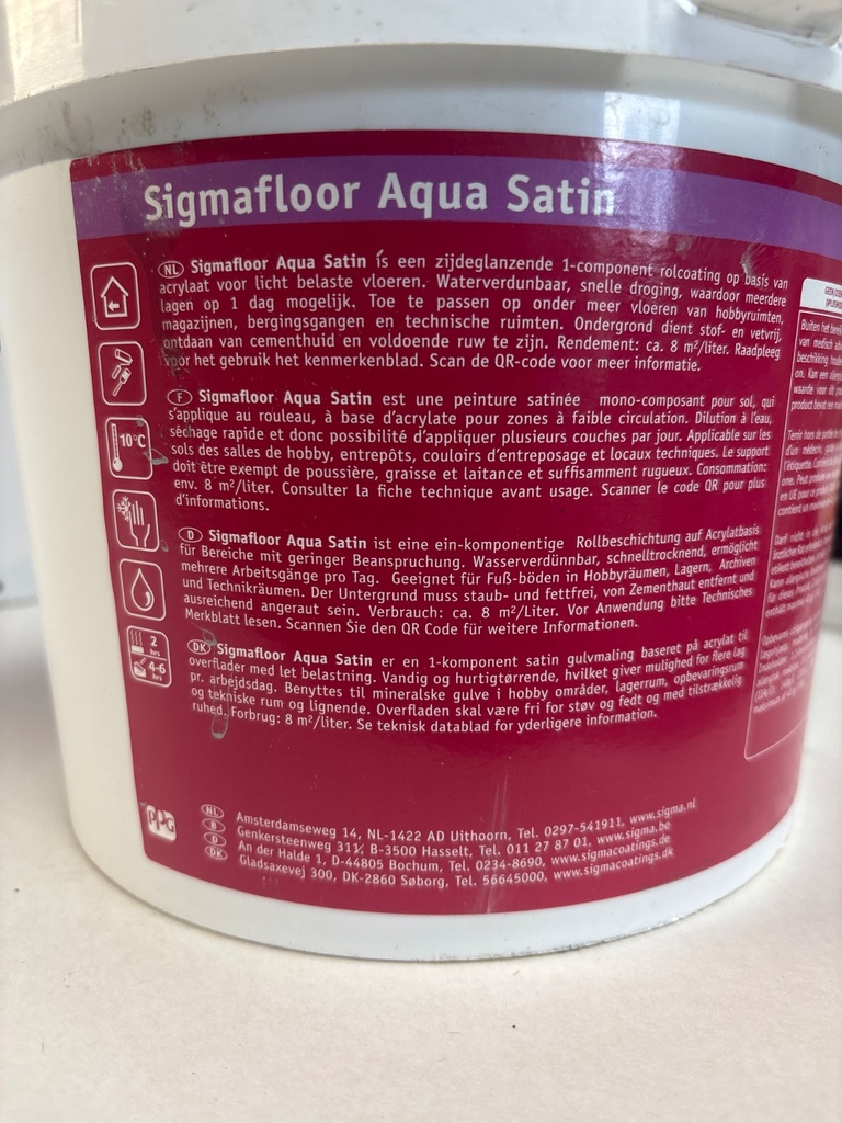 Sigma Coatings Sigmafloor Aqua Satin - Graphitgrau (RAL 7024) back
