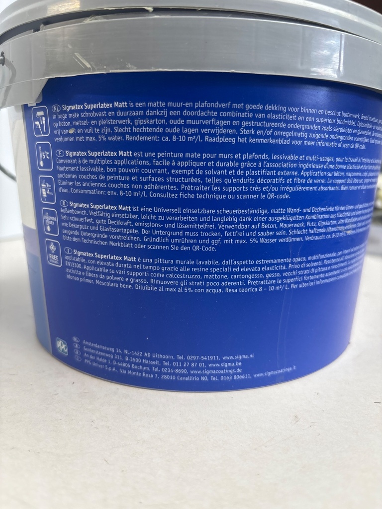 Sigma Coatings Sigmatex Superlatex Matt - Harmonie (NCS S 1010-G20Y) back