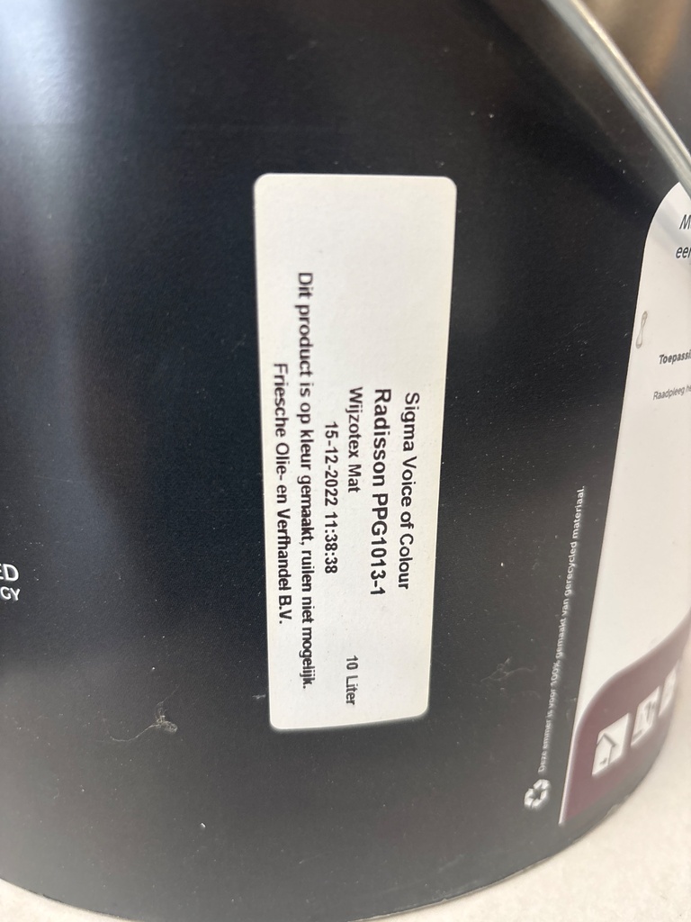Wijzonol Bouwverven Wijzotex Mat - Radisson (PPG1013-1) label2