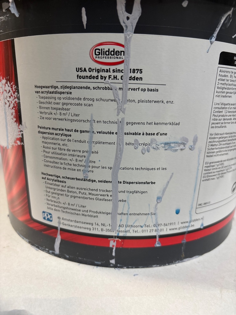 Glidden Professional Tex Satin - (Sikkens 5051 U5.03.72) back