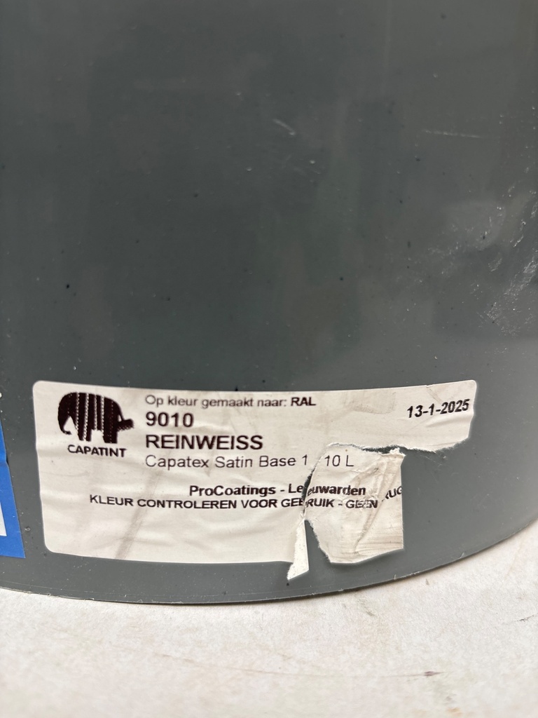 Caparol CapaTex Satin - Reinweiss (RAL 9010) label2