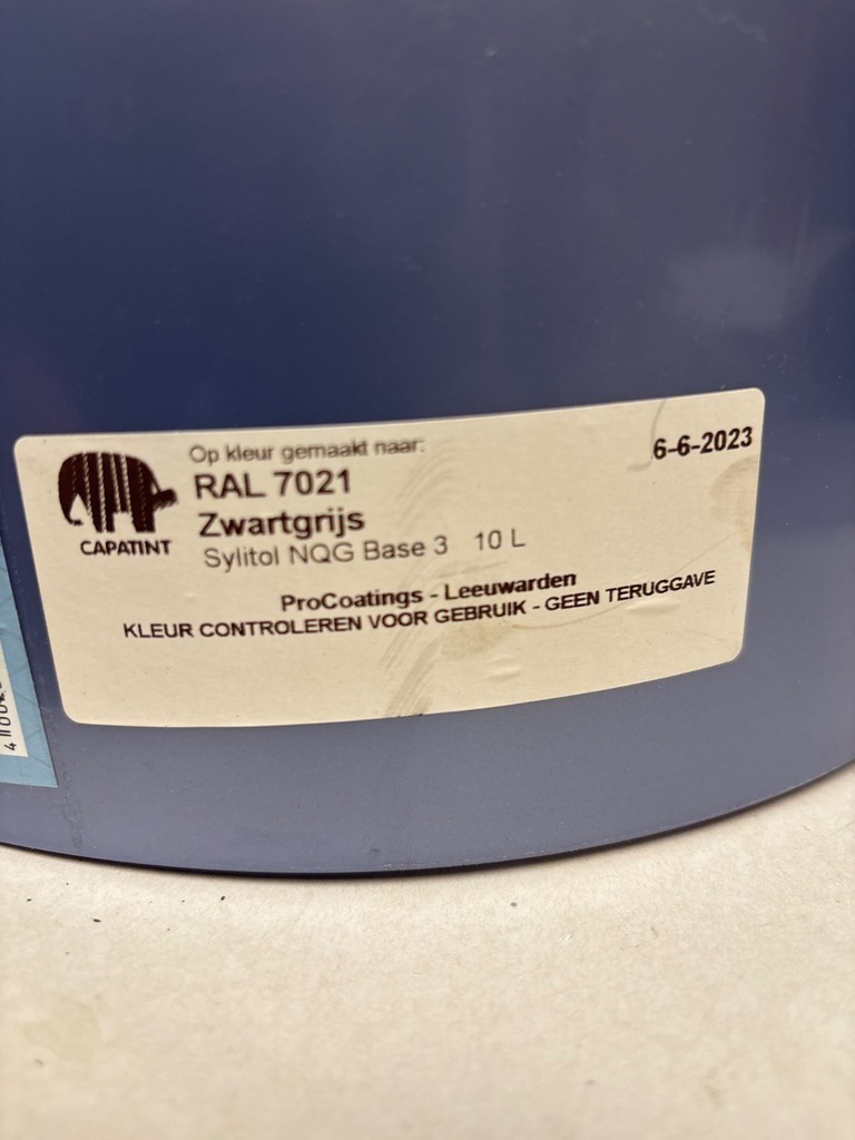 Caparol Sylitol NQG - Zwartgrijs (RAL 7021) label2