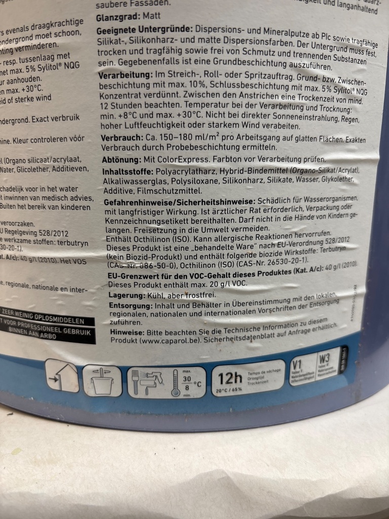 Caparol Sylitol NQG - Zwartgrijs (RAL 7021) back2