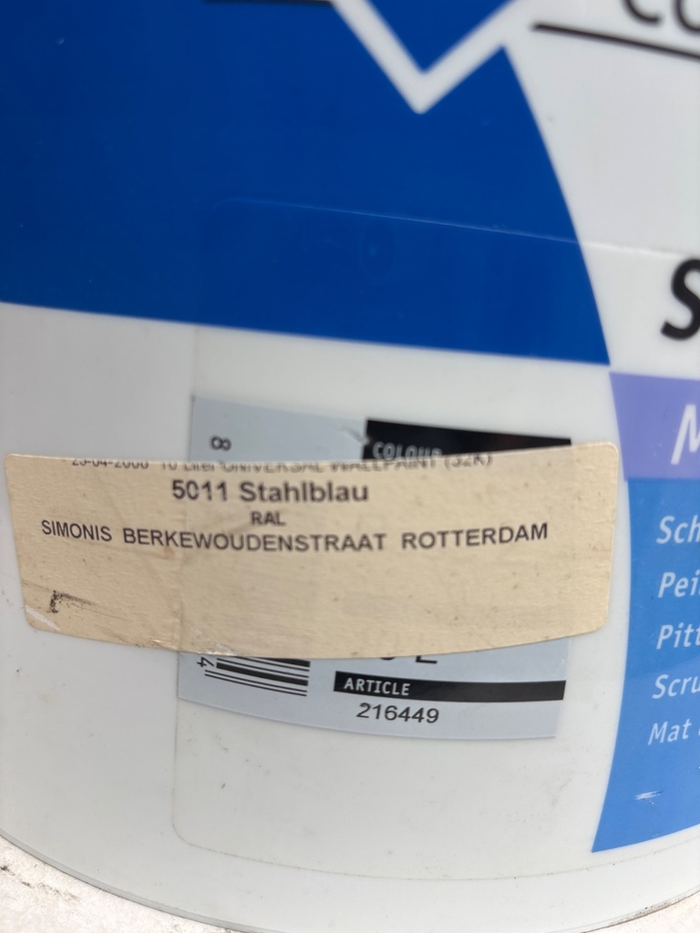 Sigma Coatings Sigmacryl Universal Matt - Stahlblau (RAL 5011) label2