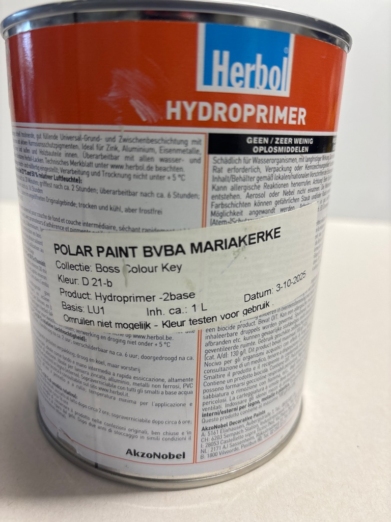 Herbol Hydroprimer - (Boss Colour Key D 21-b) label2