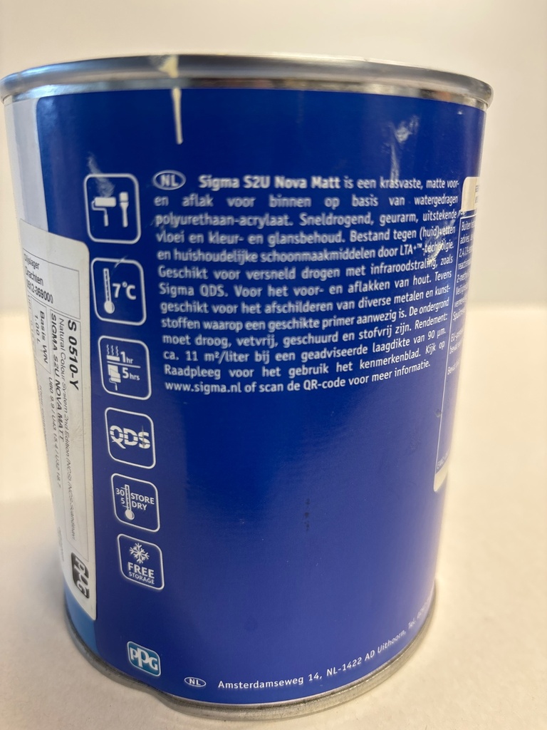 Sigma Coatings S2U Nova Matt - (NCS S 0510-Y) back