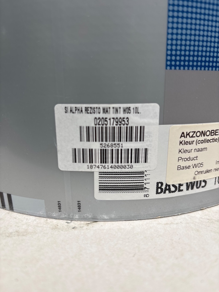 Sikkens Alpha Rezisto Mat - Licht ivoorkleurig (RAL 1015) ean_label