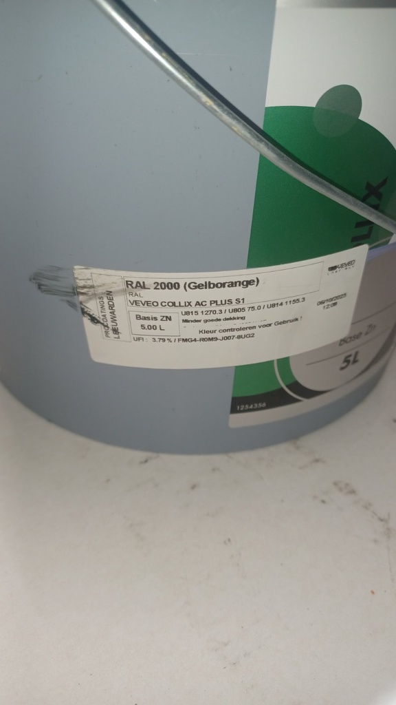 Veveo Collix AC Plus S1 - Gelborange (RAL 2000) label2