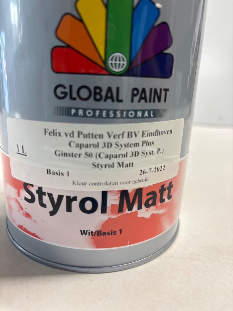 Global Paint Styrol Matt - Ginster 50 label2