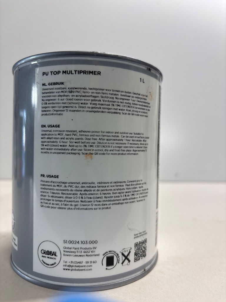 Global Paint PU Top Multiprimer - Sikkens 5051 (ON.00.83) back