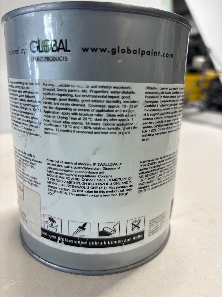 Global Paint PU Top Gloss - (RAL 9010) back2