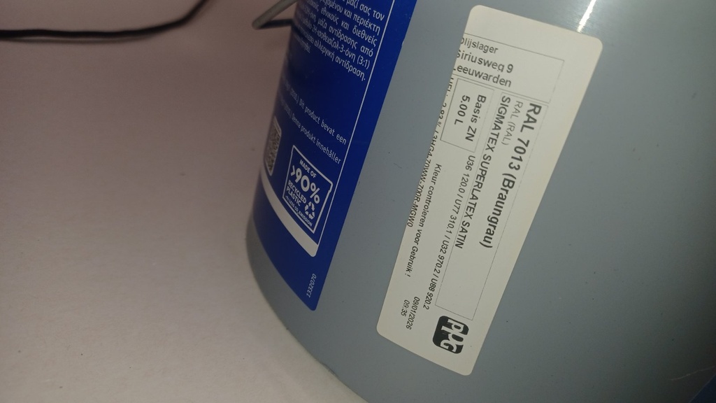 Sigma Coatings Sigmatex Superlatex Satin - Braungrau (RAL 7013) label2