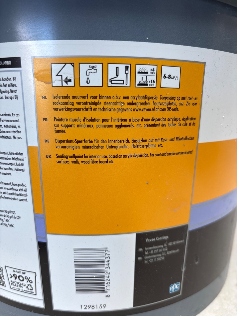 Veveo Aqua Mur Mat - Zuiverwit (RAL 9010) back2