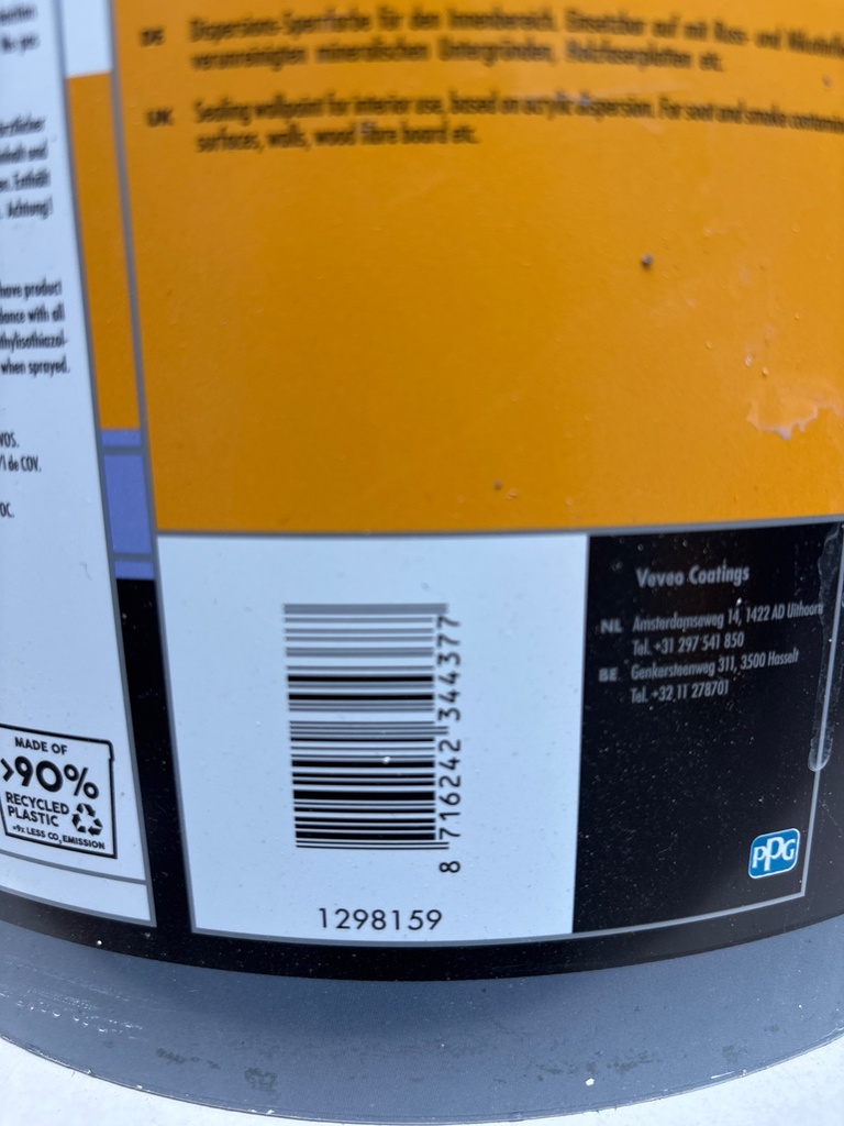 Veveo Aqua Mur Mat - Zuiverwit (RAL 9010) ean_label