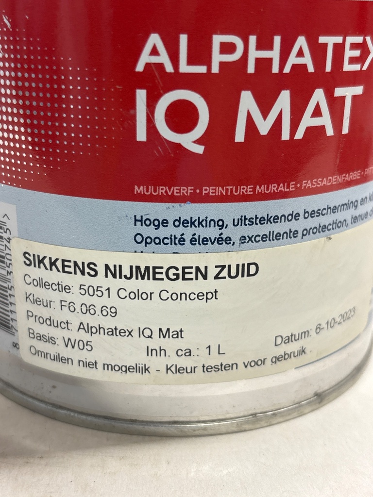 Sikkens Alphatex IQ Mat - (F6.06.69) label2