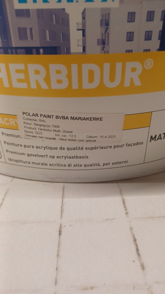 Herbol Herbidur Matt -2-base - Beigegrijs (RAL 7006) label2